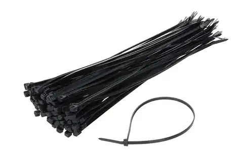 ⁨Taśmy kablowe opaski zaciskowe czarne 2,5x200mm - 100 szt.⁩ w sklepie Wasserman.eu