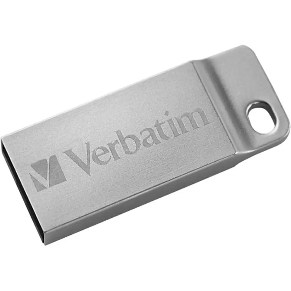 ⁨Verbatim USB flash disk, USB 2.0, 64GB, Metal Executive, Store N Go, srebrny, 98750, USB A, z oczkiem na brelok⁩ w sklepie Wasserman.eu