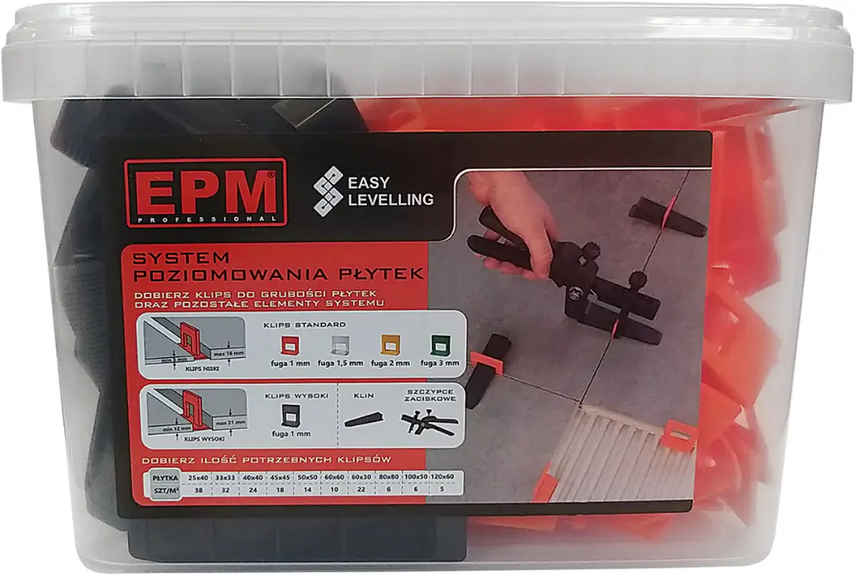 ⁨SYSTEM UKŁADANIA PŁYTEK EASY LEVELING 50 KLIN+ 100 KLIPS 1MM⁩ w sklepie Wasserman.eu