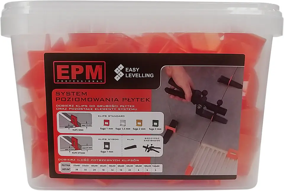 ⁨EASY LEVELING TILE LAYING SYSTEM 200 CLIPS 1MM⁩ at Wasserman.eu