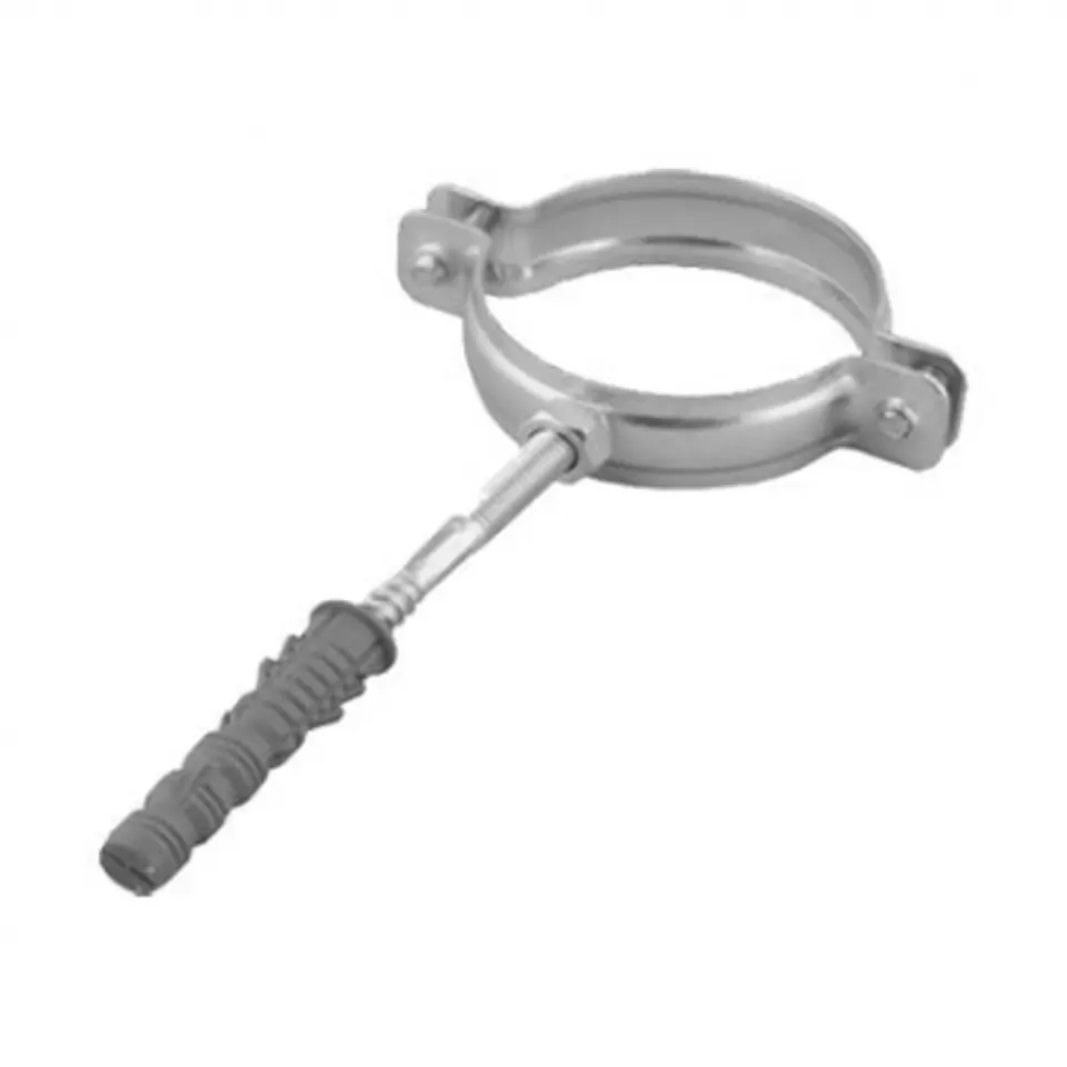 ⁨DRAIN PIPE HOLDER GALVANIZED 150MM LONG⁩ at Wasserman.eu