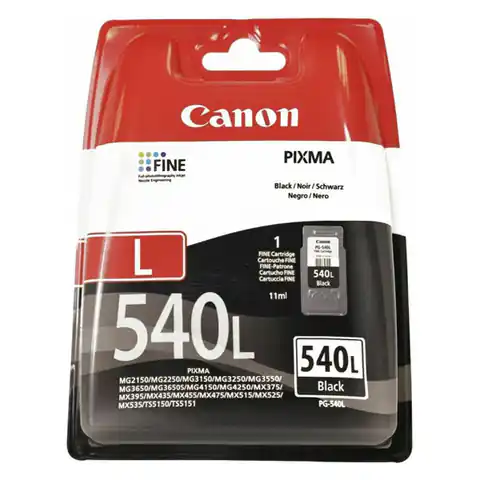 ⁨Canon oryginalny ink / tusz PG-540L, black, blistr z ochroną, 300s, 11ml, 5224B011, Canon Pixma MG2150, 3150⁩ w sklepie Wasserman.eu