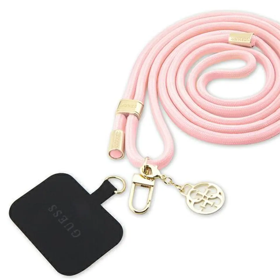 ⁨Guess GUOUCNMG4EP Universal CBDY Cord pasek różowy/pink Nylon 4G Metal Charm⁩ w sklepie Wasserman.eu