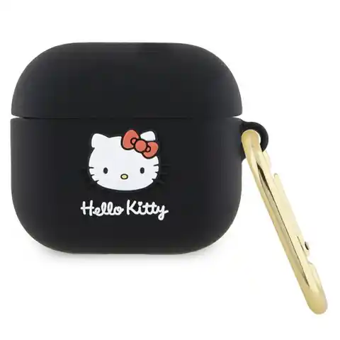 ⁨Hello Kitty HKA33DKHSK Airpods 3 cover czarny/black Silicone 3D Kitty Head⁩ w sklepie Wasserman.eu