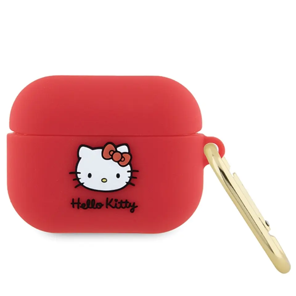 ⁨Hello Kitty HKAP3DKHSF Airpods Pro cover fuksja/fuschia Silicone 3D Kitty Head⁩ w sklepie Wasserman.eu