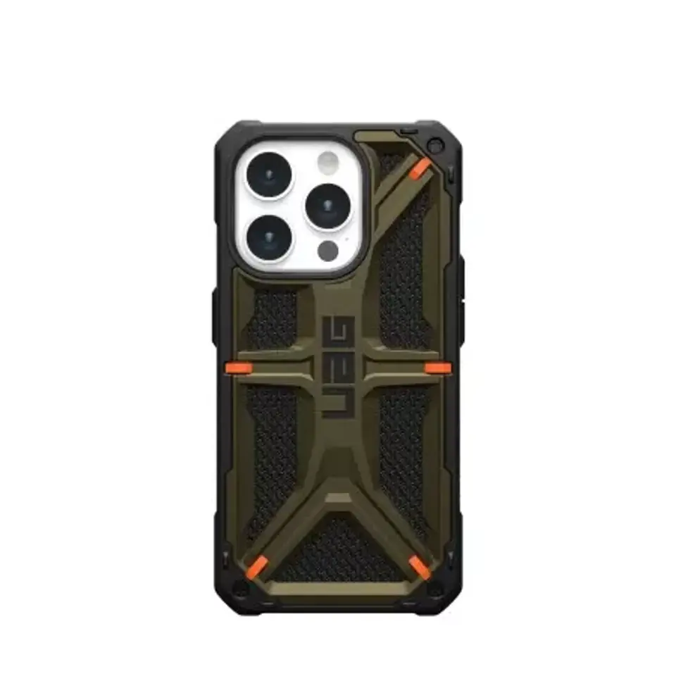 ⁨Etui UAG Monarch - obudowa ochronna do iPhone 15 Pro (kevlar element green)⁩ w sklepie Wasserman.eu