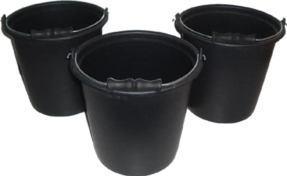 ⁨PLASTIC CONSTRUCTION BUCKET WITH HANDLE 16 LITERS⁩ at Wasserman.eu