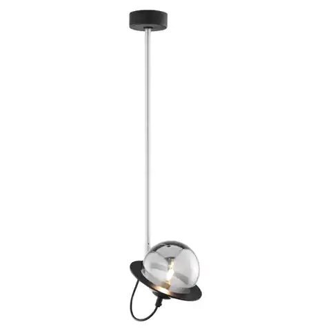 ⁨OTRIS 1P, lampa wisząca, G9 LED, max. 12W, metal, czarny/nikiel, klosz szklany⁩ w sklepie Wasserman.eu