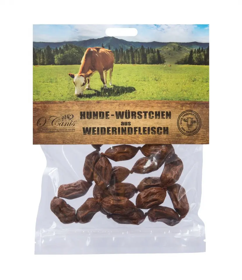 ⁨O'CANIS Mini beef sausages - Dog treat - 100g⁩ at Wasserman.eu