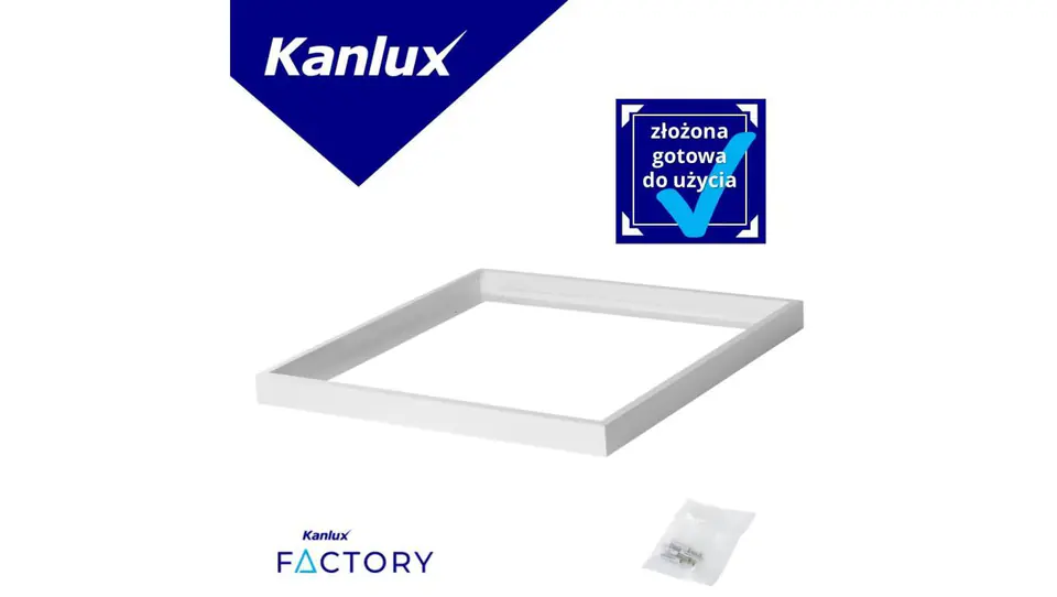 ⁨Rama montażowa do panelu LED ADTR 6060 W 600x600x45 biała złożona 27613⁩ w sklepie Wasserman.eu