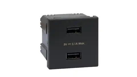 ⁨Ładowarka USB K45 (45x45) gniazdo typ A 5V/2,1A K126E/14⁩ w sklepie Wasserman.eu