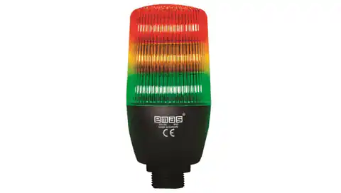 ⁨Wielofunkcyjna kolumna sygnalizacyjna LED trójkolorowa z buzzerem, 55mm, PLC, 24V AC/DC T0-IF5T024ZM05⁩ w sklepie Wasserman.eu