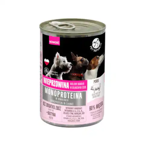 ⁨PETREPUBLIC Karma monoproteinowa wieprzowa dla psa, kawałki w sosie 400g⁩ w sklepie Wasserman.eu
