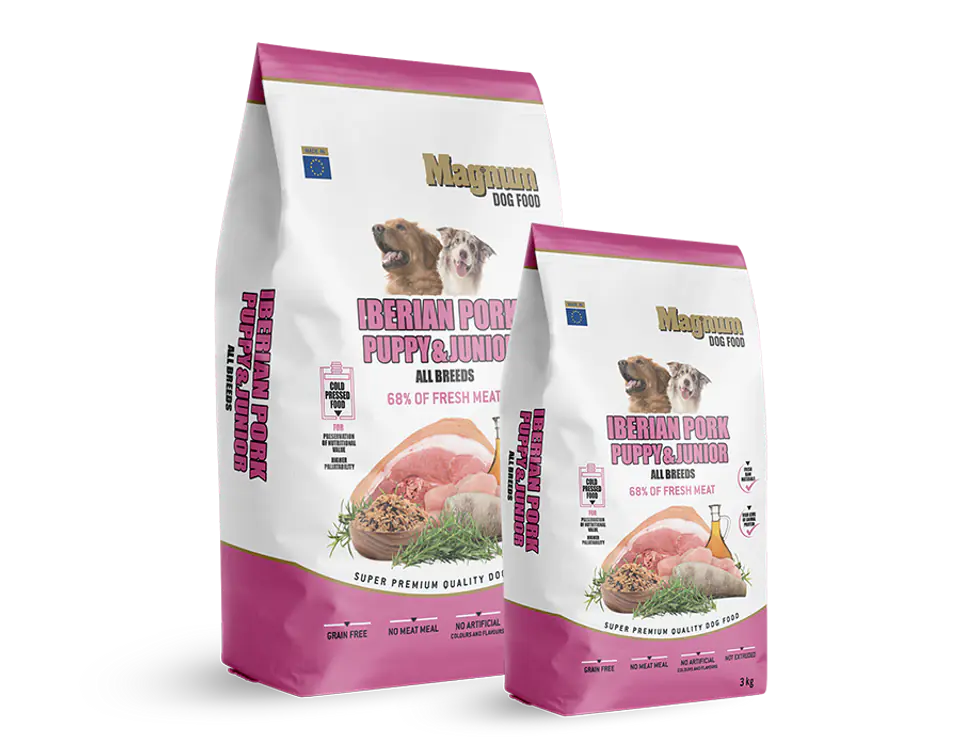 ⁨MAGNUM Karma dla psów wszystkich ras Iberian Pork Puppy&Junior 12kg [1.134]⁩ w sklepie Wasserman.eu