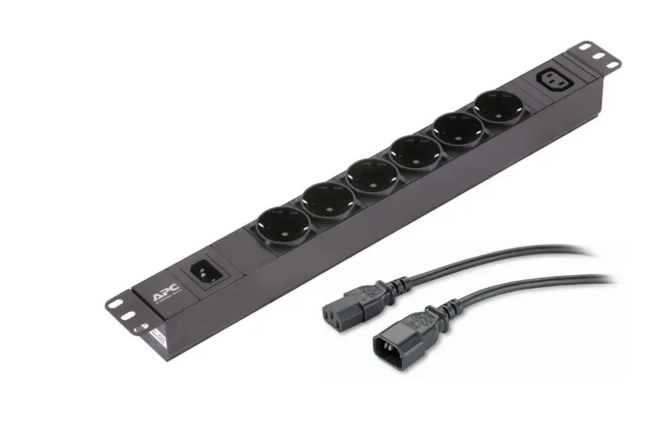 ⁨APC EASY PDU EPDU1010B-SCH BASIC 1U/10A 230V (6X)SCHUKO (1X)C13 C14⁩ w sklepie Wasserman.eu