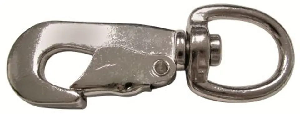 ⁨NICKEL-PLATED STEEL CARABINER 85MM REINFORCED⁩ at Wasserman.eu