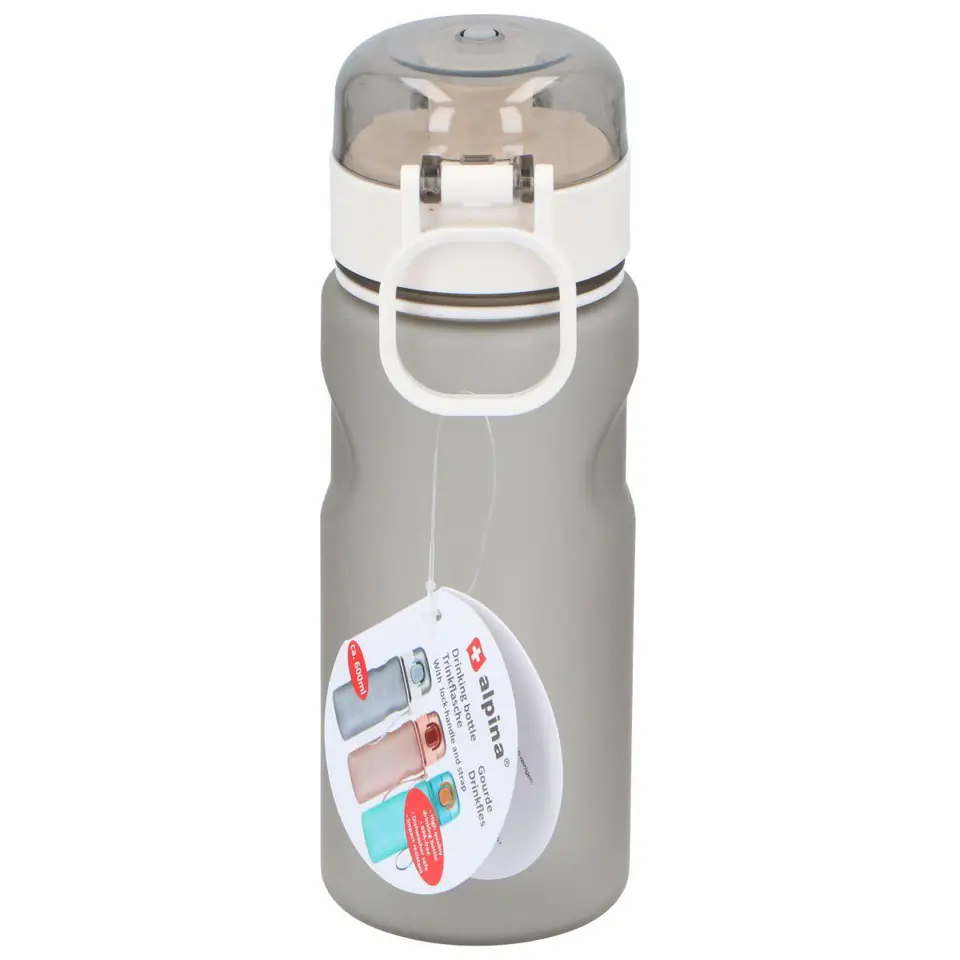 ⁨BIDON BUTELKA TURYSTYCZNA ALPINA 600ML - SZARY⁩ w sklepie Wasserman.eu