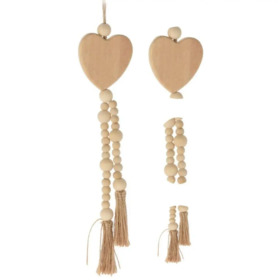⁨ZAWIESZKA DEKORACYJNA BOHO ECO NATURA DREWNIANA SERCE⁩ w sklepie Wasserman.eu