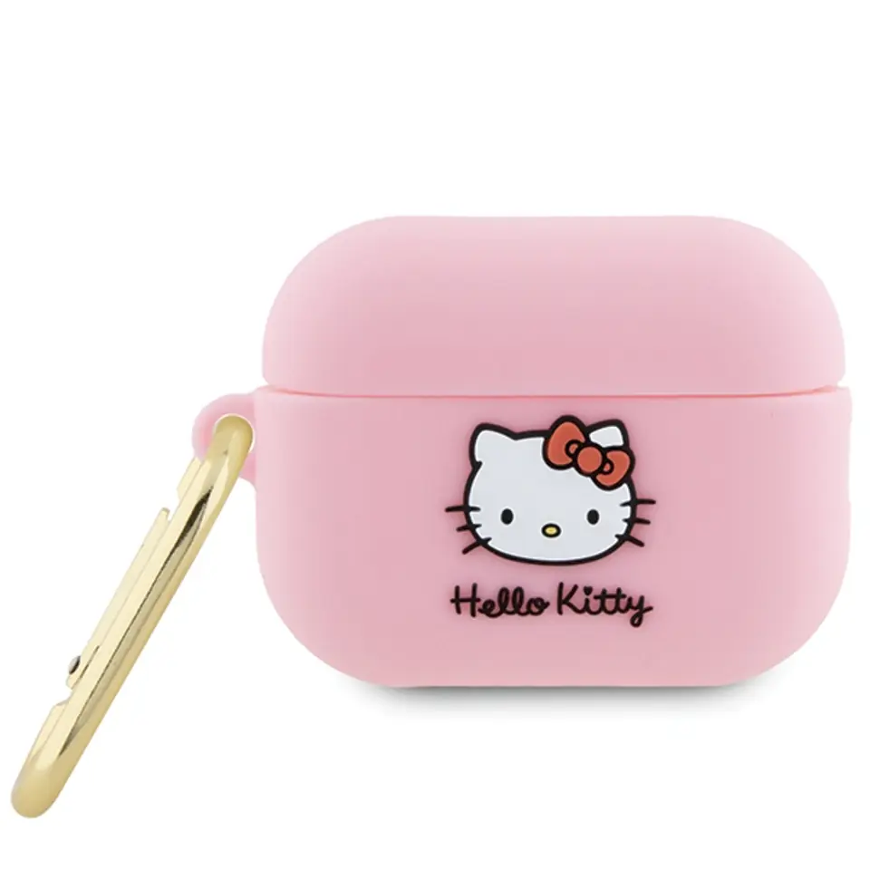 ⁨Hello Kitty HKAP23DKHSP Airpods Pro 2 (2022/2023) cover różowy/pink Silicone 3D Kitty Head⁩ w sklepie Wasserman.eu