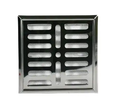 ⁨METAL GRILLE WITH STAINLESS STEEL SIGN 14*14CM AND MESH⁩ at Wasserman.eu
