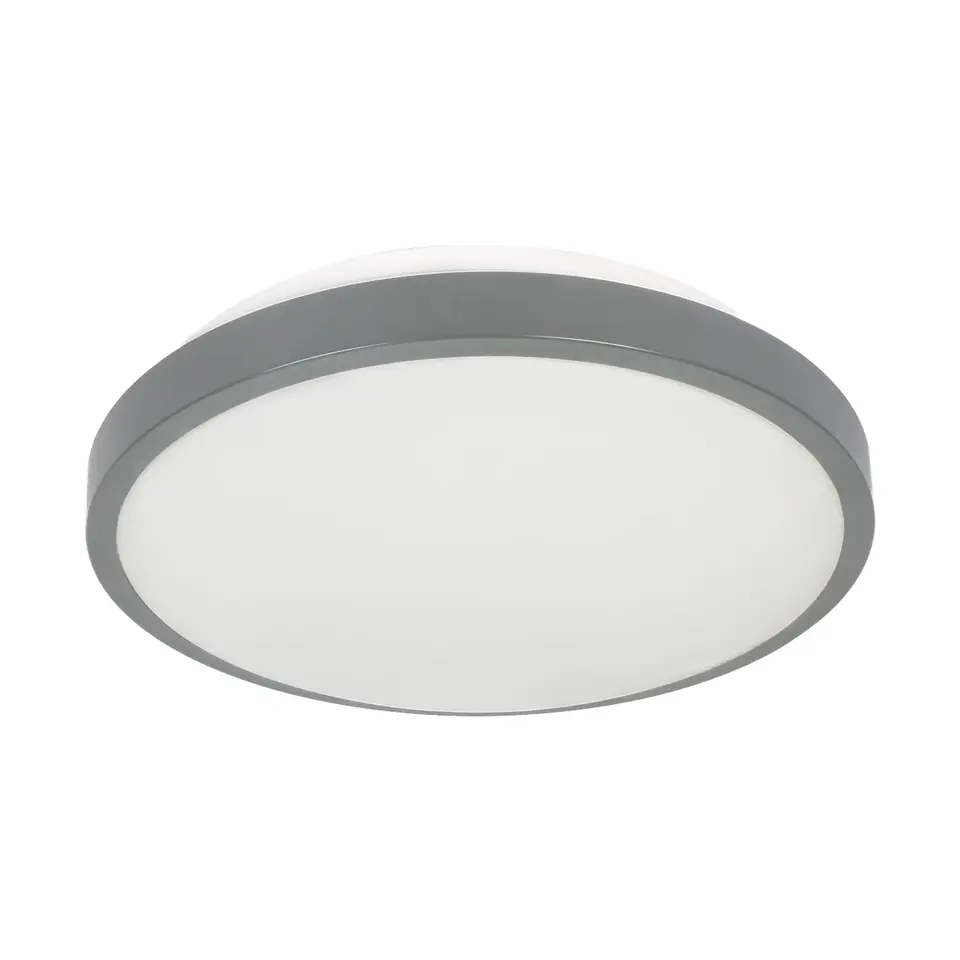 ⁨SELENE plafon 2xE27, max. 2x15W, czujnik mikrofalowy, IP54, szary⁩ w sklepie Wasserman.eu