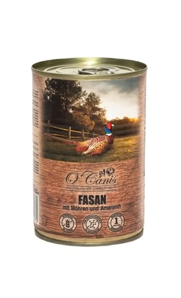 ⁨O'CANIS canned-wet dog food- pheasant with carrots- 400 g⁩ at Wasserman.eu