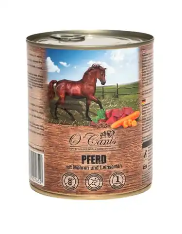 ⁨O'CANIS canned dog food- wet food- horse meat with potato- 800 g⁩ at Wasserman.eu