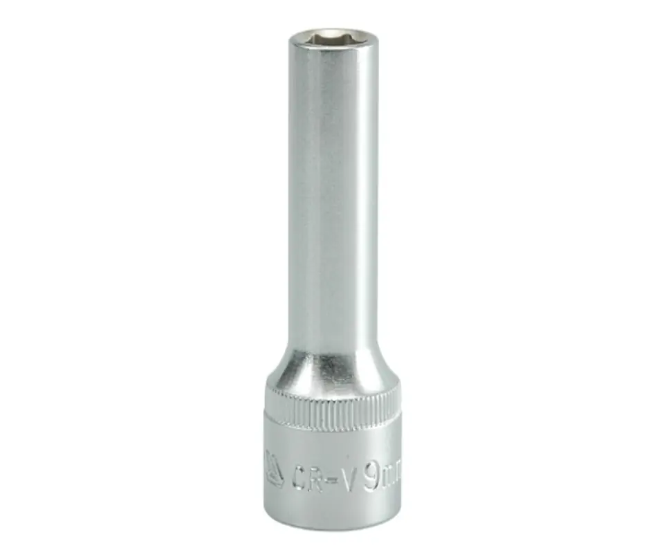 ⁨LONG 6-POINT CHROME CAP 1/2'' 9MM⁩ at Wasserman.eu