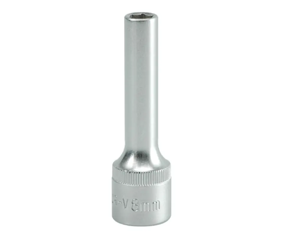 ⁨LONG 6-POINT CHROME CAP 1/2'' 8MM⁩ at Wasserman.eu