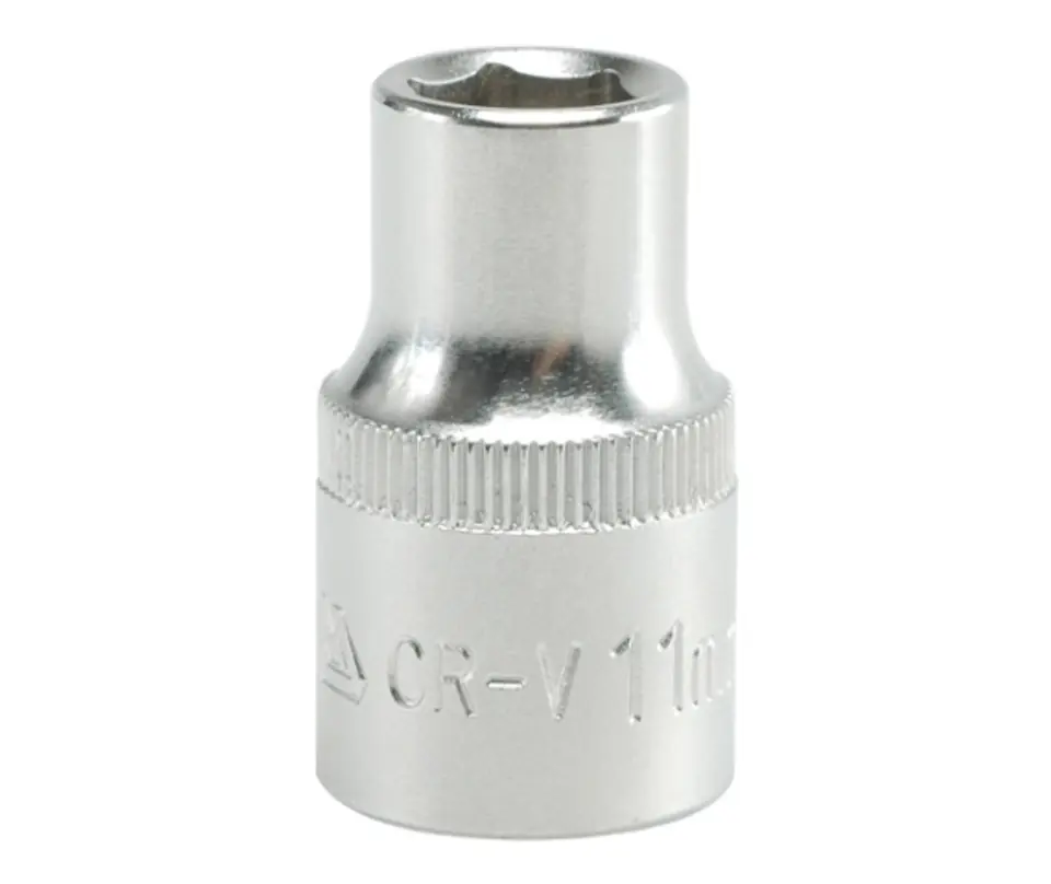 ⁨SHORT 6-POINT CHROME 1/2'' 11MM SHORT CAP⁩ at Wasserman.eu