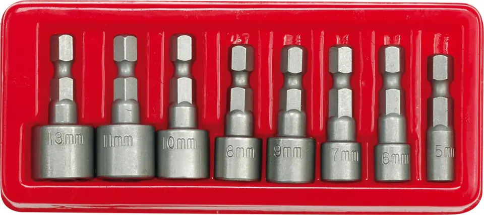 ⁨SOCKETS 5-13MM MOUNT 1/4 8 PIECES⁩ at Wasserman.eu