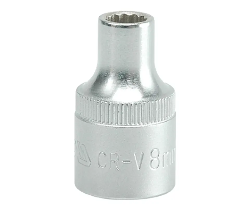 ⁨SHORT CAP 12-POINT CHROME 1/2'' 8MM⁩ at Wasserman.eu