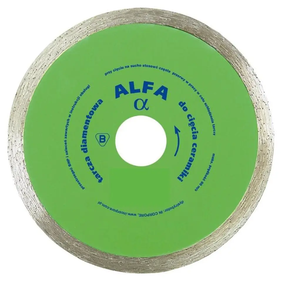 ⁨DIAMOND BLADE SMOOTH FOR ALFA GLAZE 125MM⁩ at Wasserman.eu