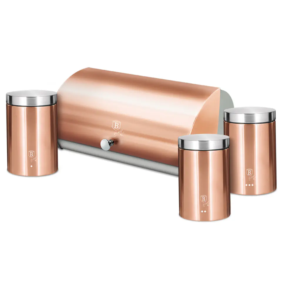 ⁨CHLEBAK Z ZESTAWEM POJEMNIKÓW BERLINGER HAUS BH-6730 ROSE GOLD⁩ w sklepie Wasserman.eu