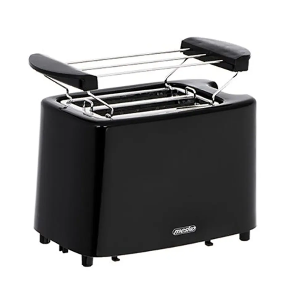 ⁨Mesko Toaster MS 3220 Power 750 W, Number of slots 2, Housing material Plastic, Black⁩ at Wasserman.eu