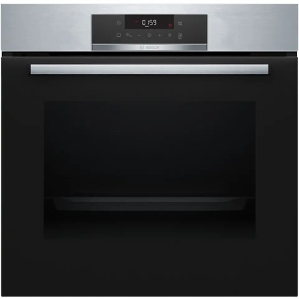 ⁨Bosch Oven HBA172BS0S 71 L Electric Pyrolysis Touch control Height 59.5 cm Width 59.4 cm Stainless steel⁩ at Wasserman.eu