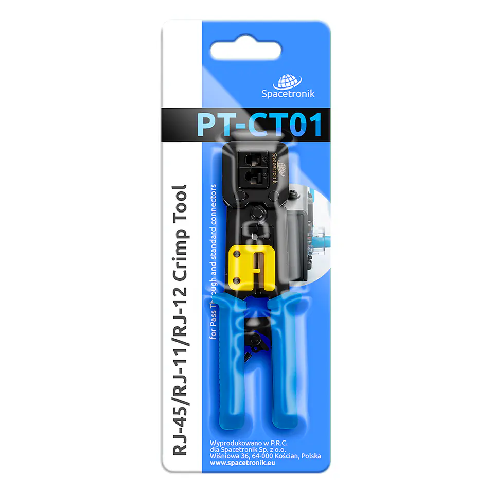 ⁨Zaciskarka przelotowa RJ45/RJ12/RJ11 PT-CT01⁩ w sklepie Wasserman.eu