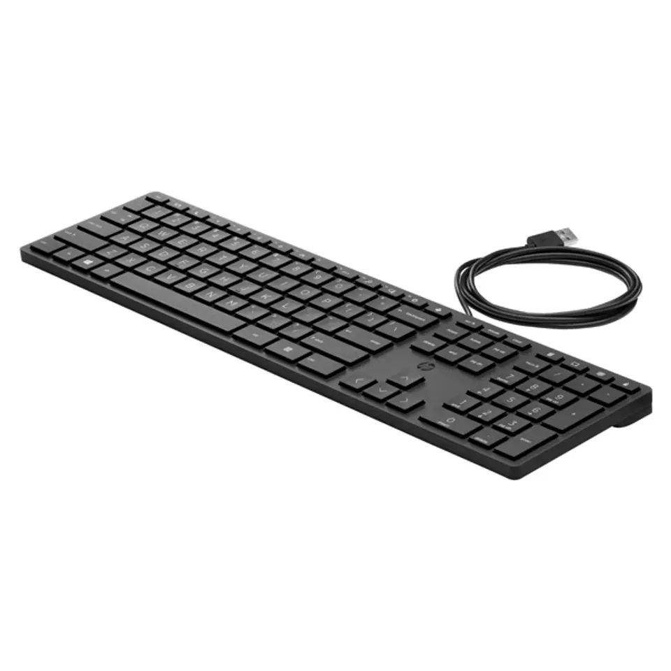 ⁨HP Kabelová Desktop 320K, Klawiatura ENG, klasyczna, przewodowa (USB), czarna⁩ w sklepie Wasserman.eu
