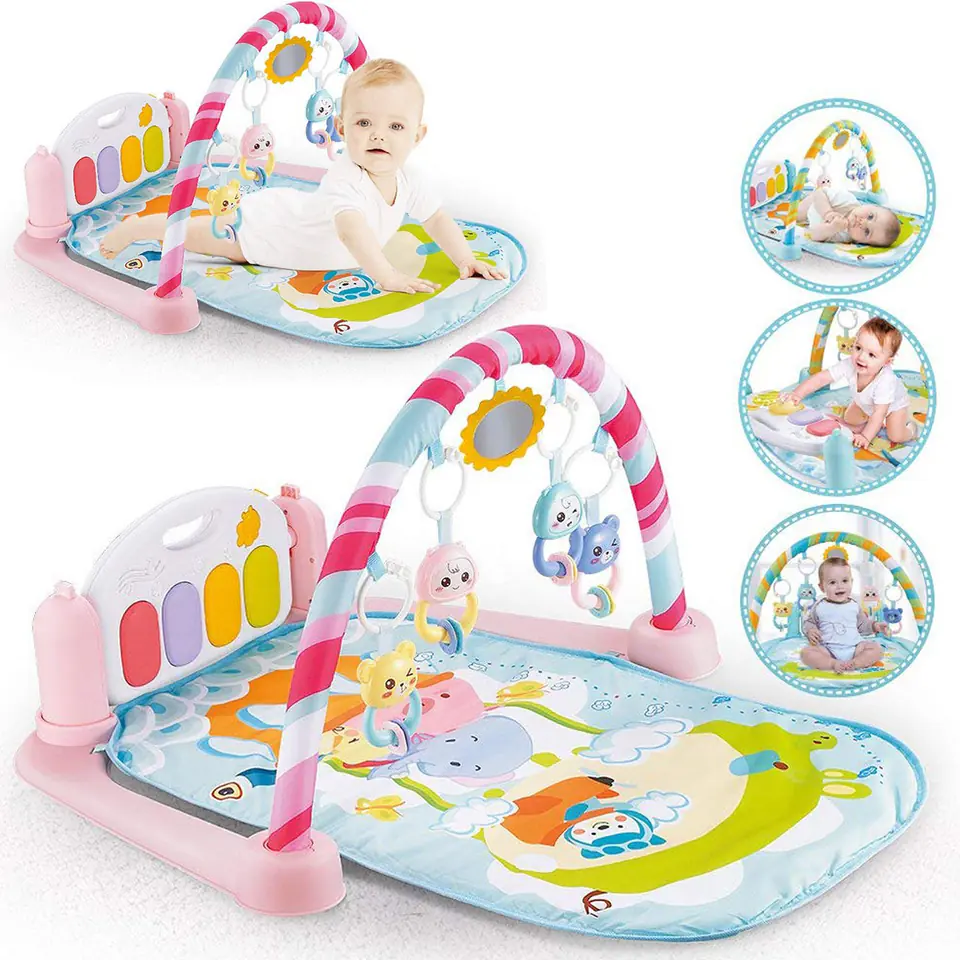 ⁨DUŻA MATA EDUKACYJNA Z PIANINKIEM INTERAKTYWNA 5W1 RÓŻOWE NICEKIDS LZ-9903⁩ w sklepie Wasserman.eu