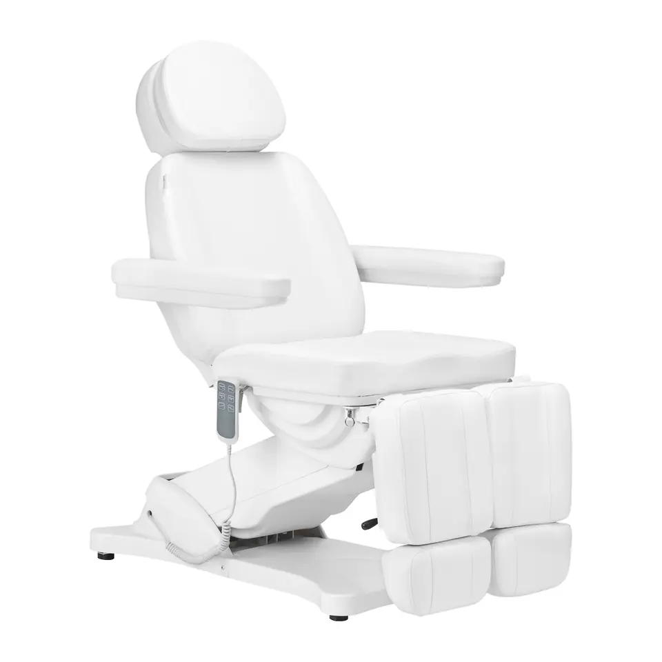 ⁨Elektryczny fotel kosmetyczny SILLON CLASSIC 3 silniki z kołyską pedi biały⁩ w sklepie Wasserman.eu