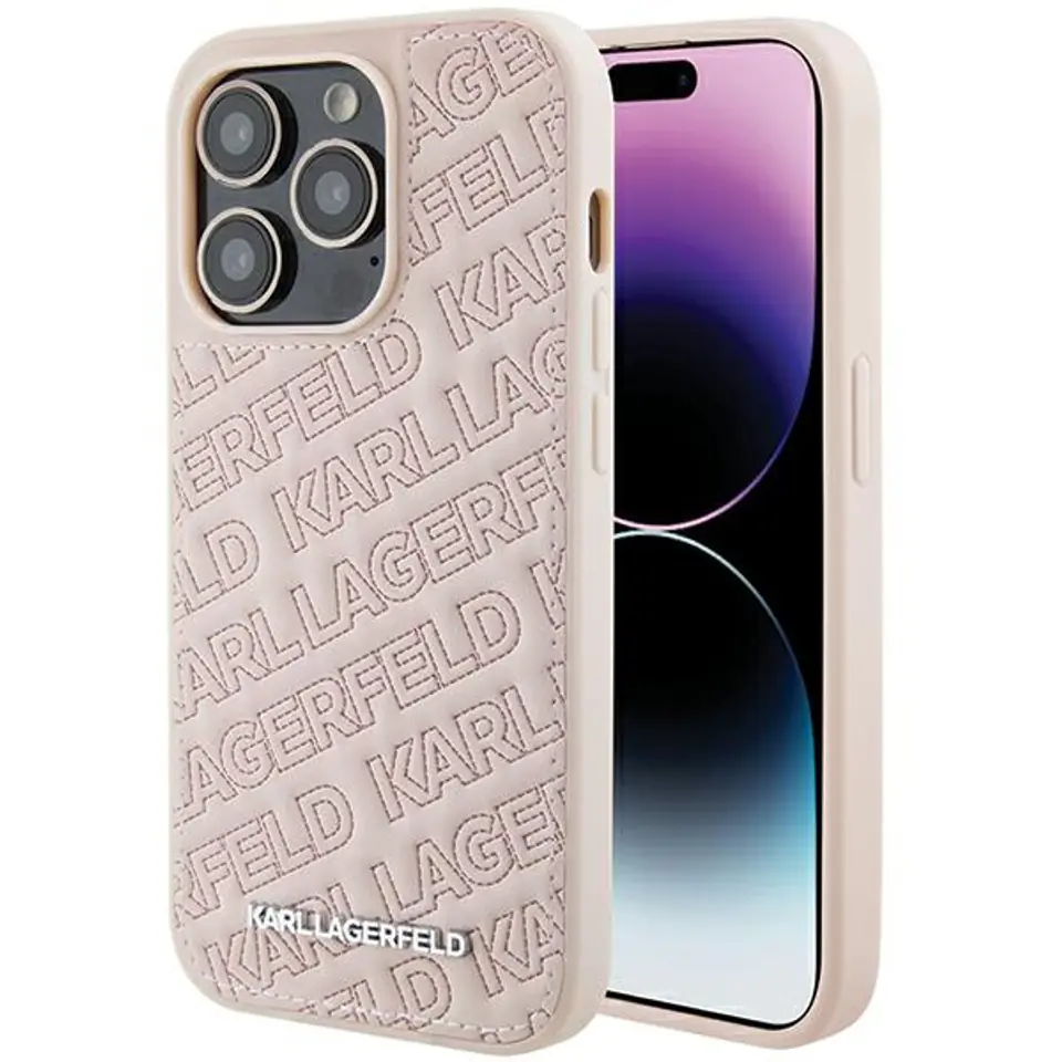 ⁨Karl Lagerfeld KLHCP15XPQKPMP iPhone 15 Pro Max 6.7" różowy/pink hardcase Quilted K Pattern⁩ w sklepie Wasserman.eu
