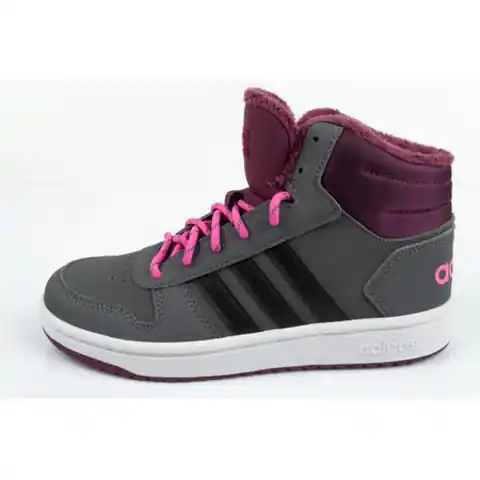 ⁨Buty adidas Hoops Mid 2.0 K Jr GZ7 (kolor Różowy. Szary/Srebrny, rozmiar 34)⁩ w sklepie Wasserman.eu