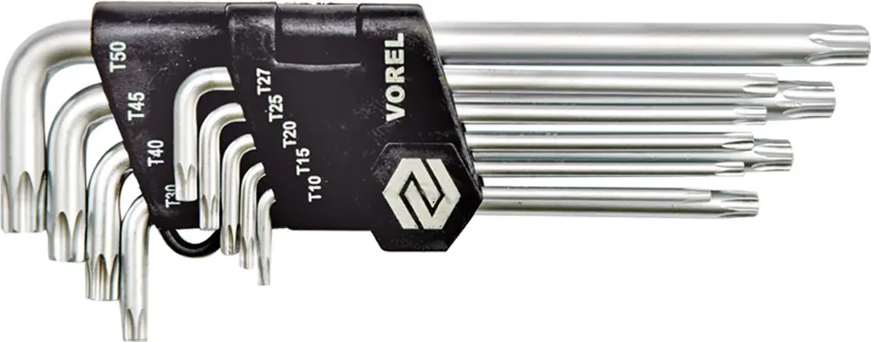 ⁨KLUCZE TORX KOMPLET 9 SZTUK T15 - T55 CR-V⁩ w sklepie Wasserman.eu