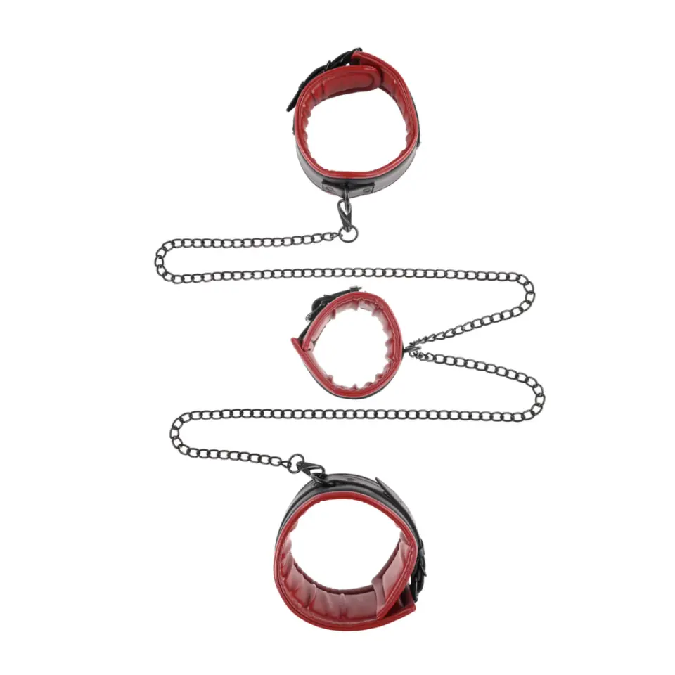 Sportsheets Saffron Chained & Tamed - Zestaw Mankietow na Nadgarstki i Kostki w sklepie Wasserman.eu