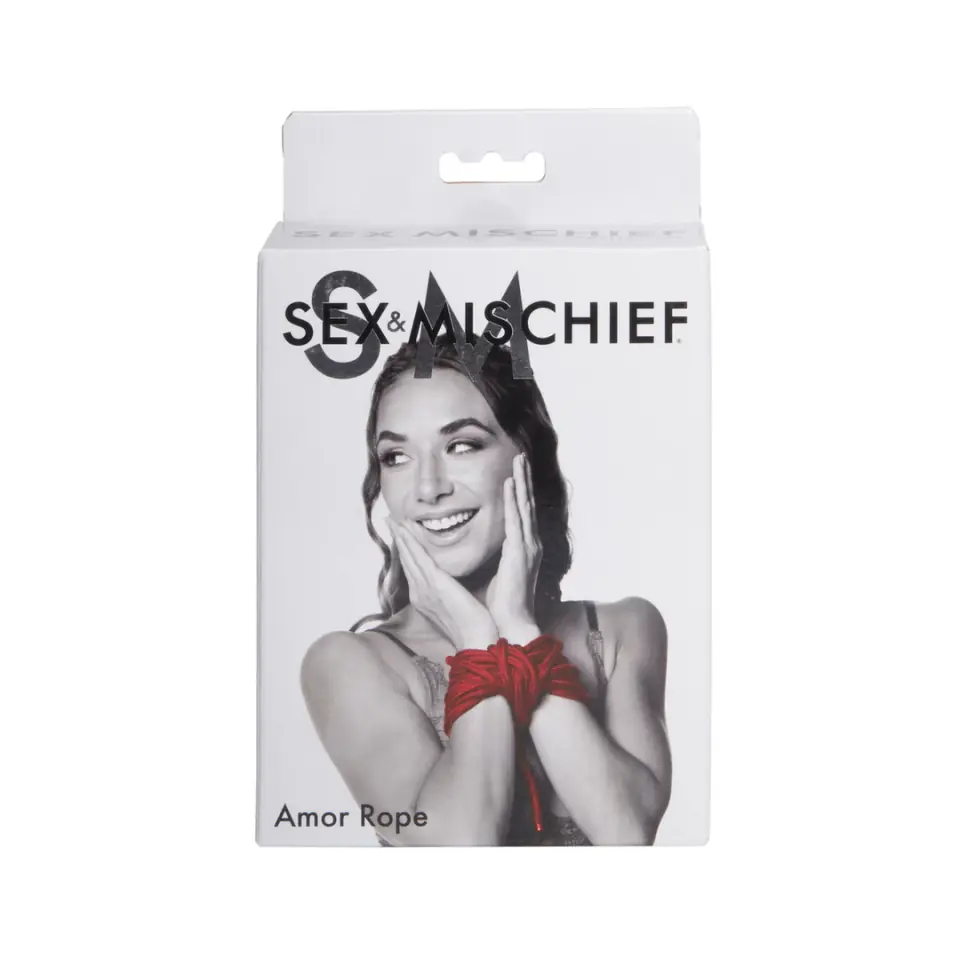 ⁨Sportsheets Sex & Mischief komplet 2 czerwonych lin bawełnianych 2x4,5m⁩ w sklepie Wasserman.eu