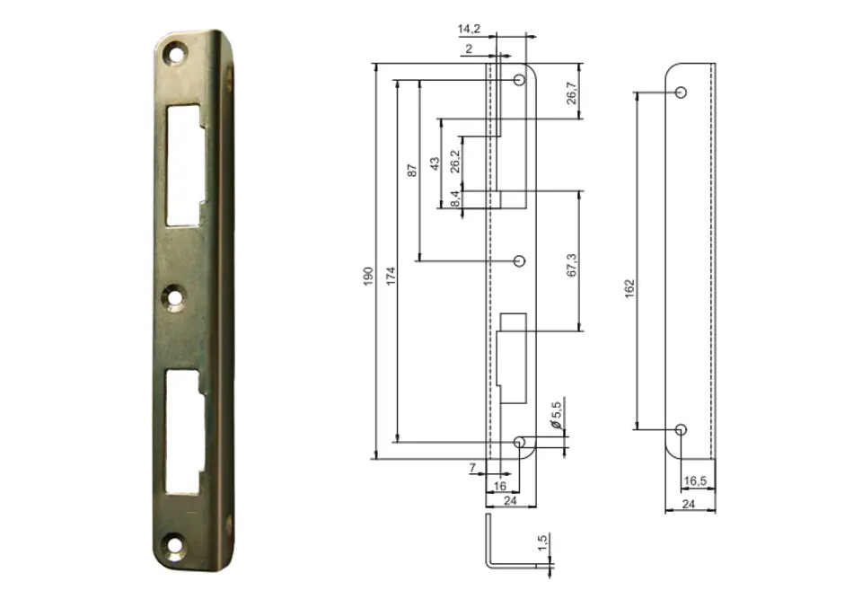 ⁨ANGLE HOOK GALVANIZED 90MM⁩ at Wasserman.eu