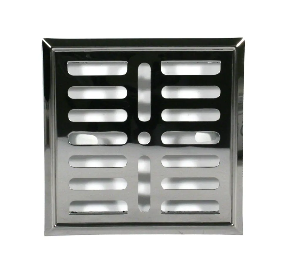 ⁨METAL GRILLE WITH STAINLESS STEEL SIGN 14*14CM⁩ at Wasserman.eu