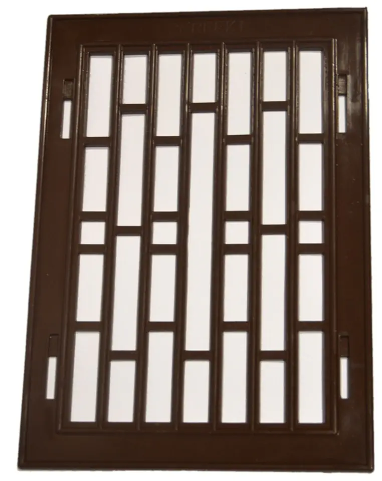 ⁨PLASTIC GRILLE WITH METAL FRAME 14*21CM BROWN⁩ at Wasserman.eu