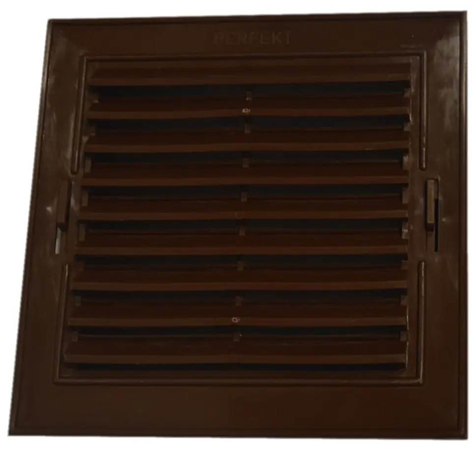 ⁨PLASTIC OBLIQUE GRILLE 14*14CM BROWN⁩ at Wasserman.eu