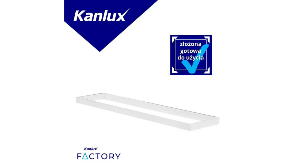 ⁨Rama montażowa do panelu LED ADTR-H 12030 W 1200x300x65 złożona biała 33390⁩ w sklepie Wasserman.eu